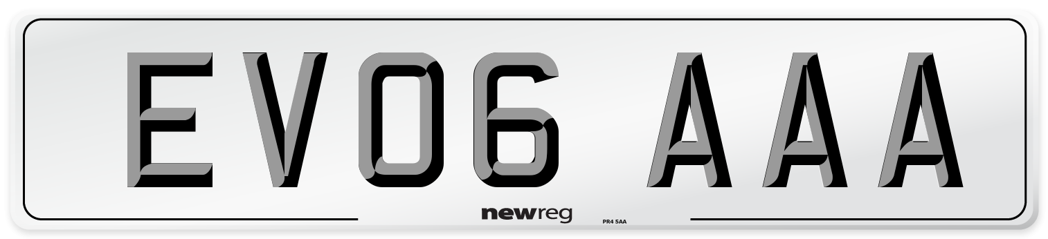 EV06 AAA Number Plate from New Reg